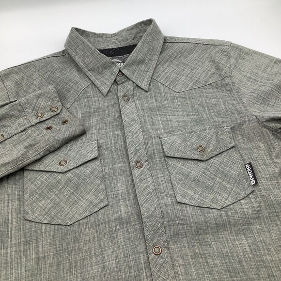 Ride Snowboard Co Long Sleeve Snap Button Mesh‎ Lined Shirt Jacket Size M - Picture 1 of 10